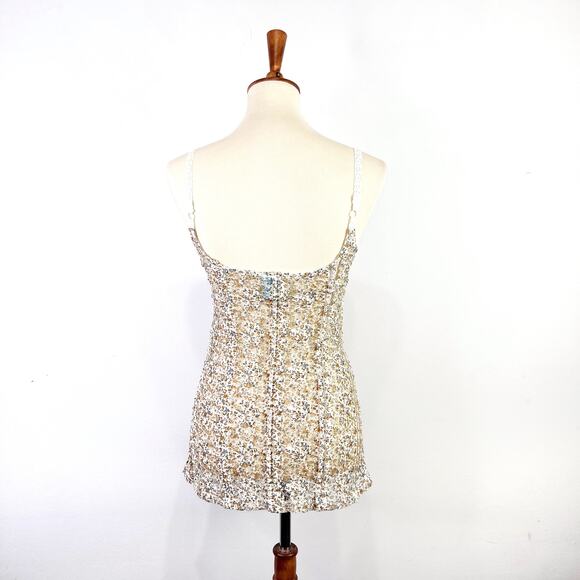 Vintage h.i.p. 90s y2k floral semi sheer spaghetti strap tank top Size XS - Picture 2 of 6